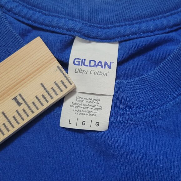 Royal Blue T-shirt Lake Waccamaw North Carolina Size Large Alligator - Picture 4 of 8